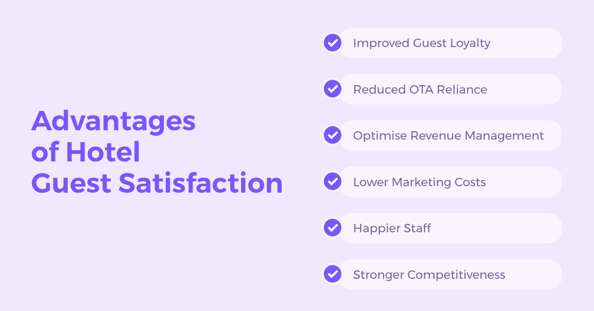 Advantages of hotel guest satisfaction.