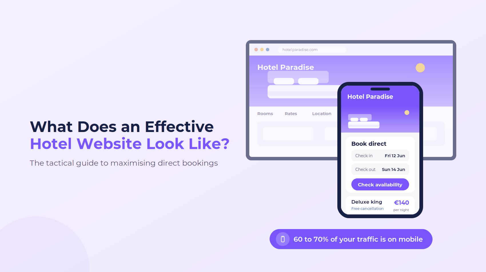 A tactical guide to effective hotel website practices to increase conversions.