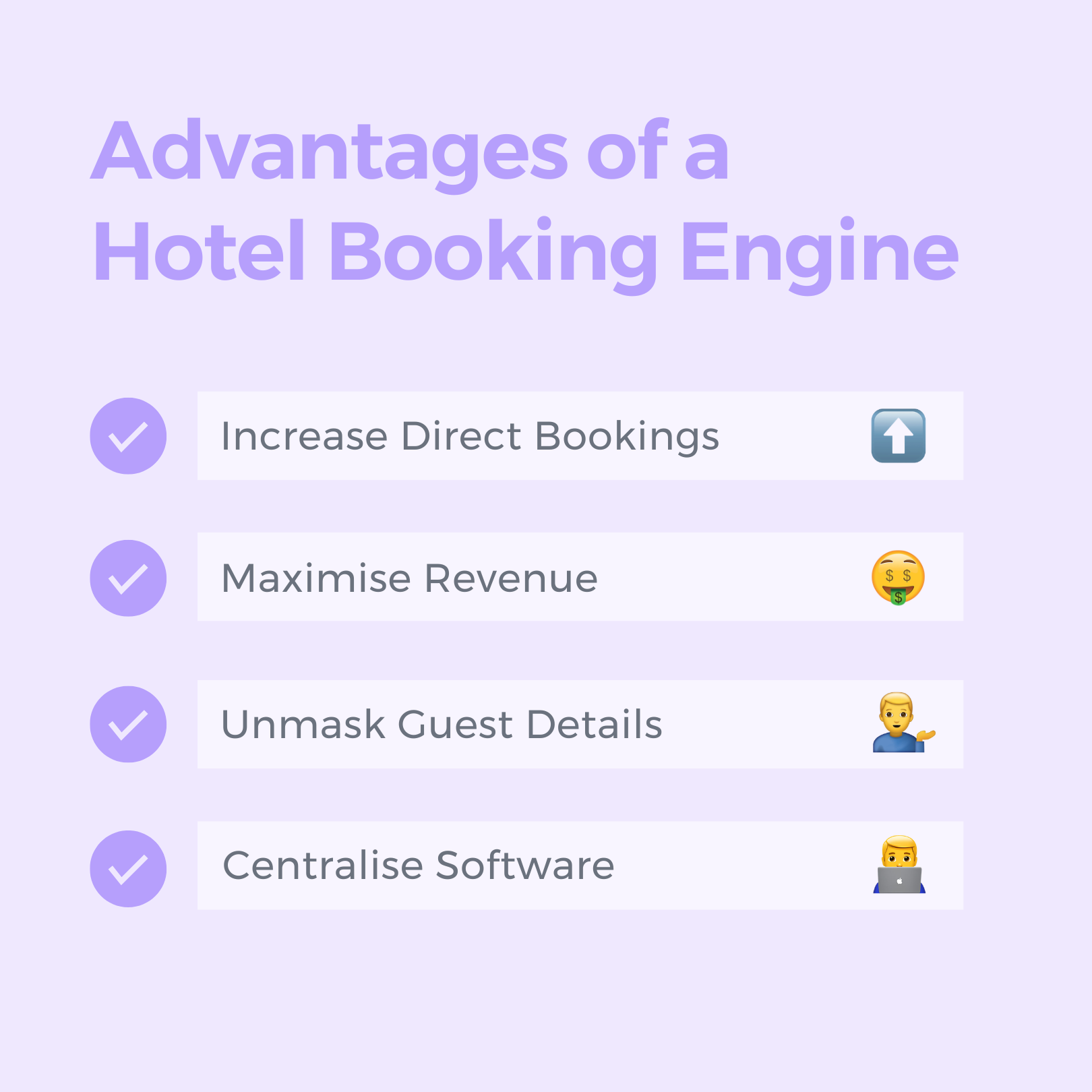 Advantages of a hotel booking engine.