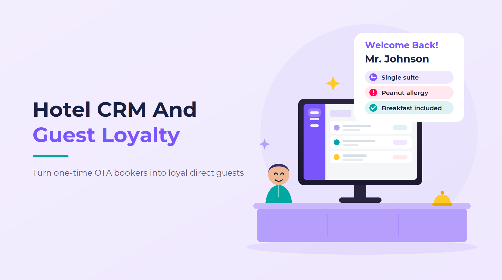 How a modern hotel guest relationship management system (CRM) can be used to grow guest loyalty and maximise direct bookings.