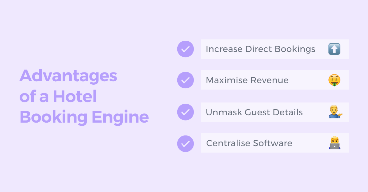 Advantages of a hotel booking engine.