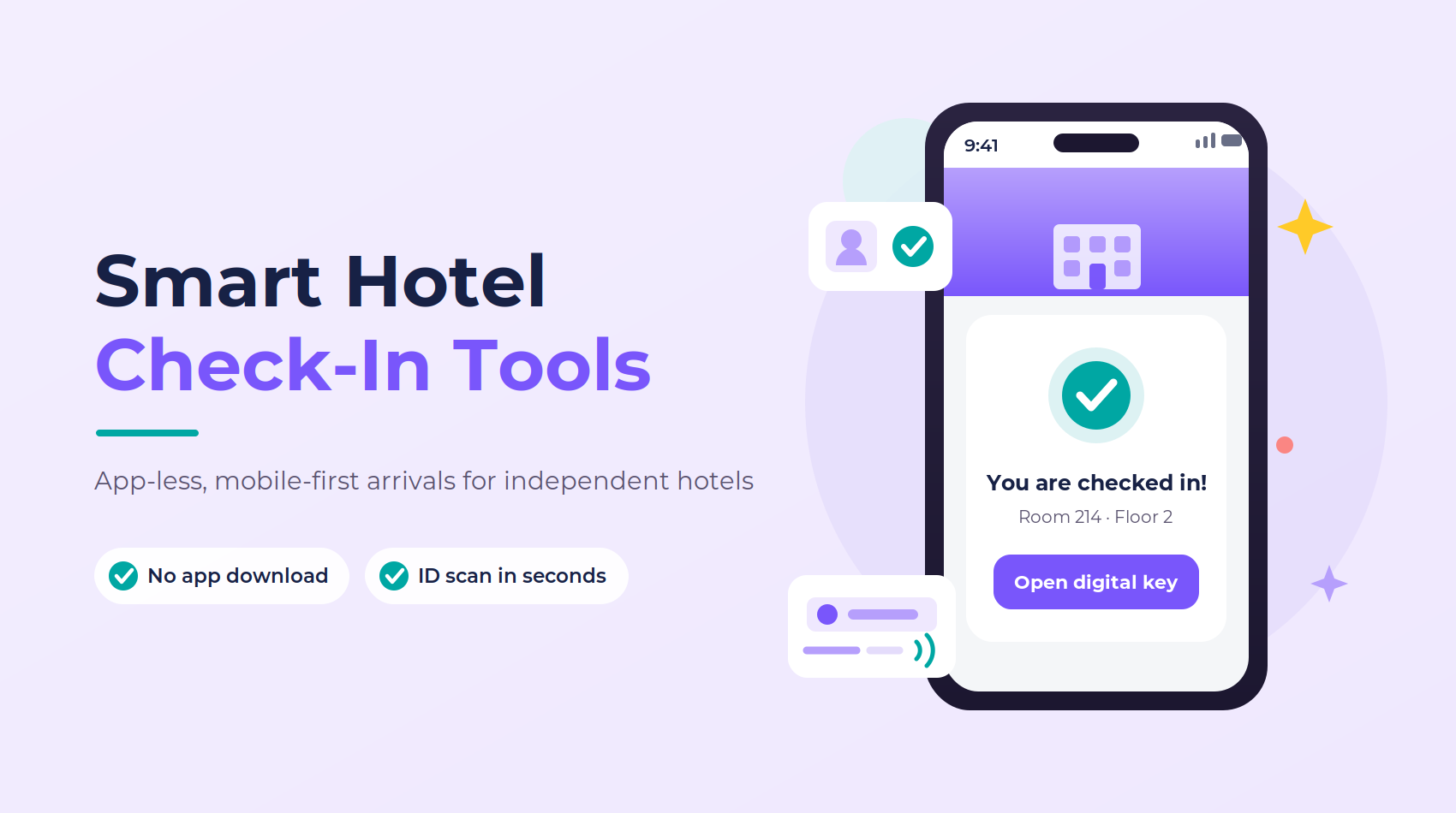 Smart hotel check-in tools provide mobile-first arrival opportunities to guests for frictionless arrival.